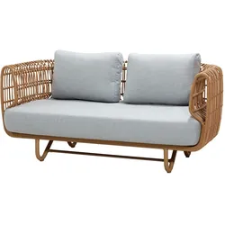 Cane-line - Nest 2-Sitzer Sofa Outdoor, natur / hellgrau