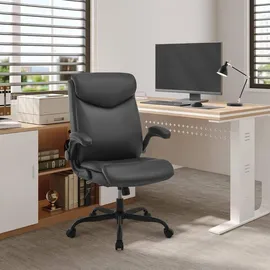 EUGAD Chefsessel PU Schwarz