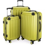 Hauptstadtkoffer - SPREE - 3er Trolley-Set Rollkoffer Reisekoffer, (S, M und L) Koffer-Set, 4 Doppel-Rollen, Farn