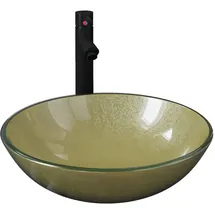 vidaXL Waschbecken Einhandmischer Gold
