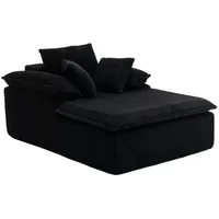 Redom Relaxsofa, Schwarz, Textil, 122x92x177 cm, Wohnzimmer, Sofas & Couches, Sofas