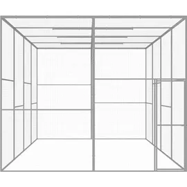 vidaXL Katzenkäfig 6x3x2,5 m Verzinkter Stahl