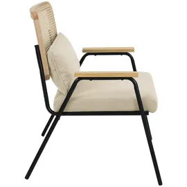 Svita Loungesessel THEA Polyester 62 x 83 x 66 cm Beige mit Kissen