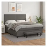 vidaXL Boxspringbett 180 x 200 cm Grau