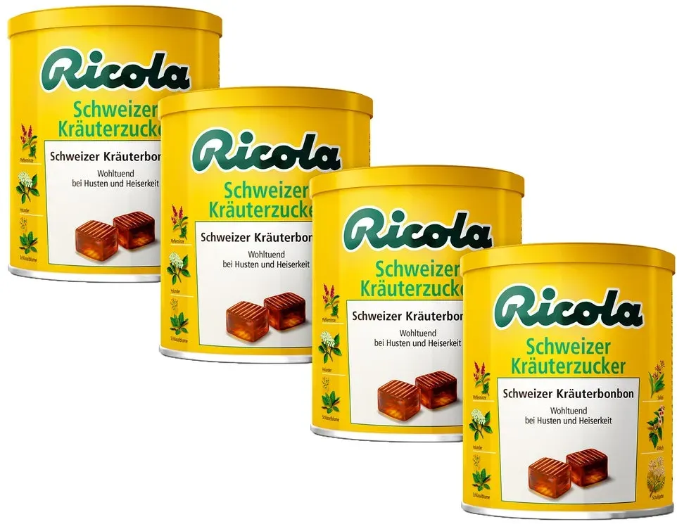 Ricola Schweizer Kräuterzucker m Zucker 4X250 g