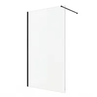 Badplaats Florida Walk-In-Dusche 100 x 200 cm schwarz