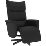 vidaXL Relaxsessel mit Fußteil Kunstleder 84 x 106,5 x 0 cm Schwarz drehbar