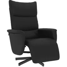 vidaXL Relaxsessel mit Fußteil Kunstleder 84 x 106,5 x 0 cm Schwarz drehbar