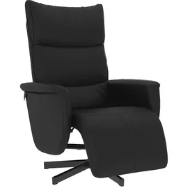 vidaXL Relaxsessel mit Fußteil Kunstleder 84 x 106,5 x 0 cm Schwarz drehbar