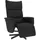 vidaXL Relaxsessel mit Fußteil Kunstleder 84 x 106,5 x 0 cm Schwarz drehbar
