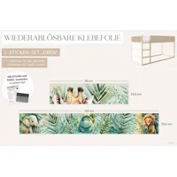 Unik nordic Möbelfolie IKEA Kura Bett­aufkleber Set - Dschungel,