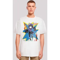 T-Shirt F4NT4STIC "Big Hero 6 Hiro Manga", Herren, Gr. 4XL, weiß, Obermaterial: 100% Baumwolle, casual, oversize, Rundhals, Kurzarm ohne Bündchen, Shirts, Premium Qualität