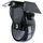MS Beschläge 4er Set kugelgelagert Design-Möbelrolle Schwarz 75mm mit Feststellbremse