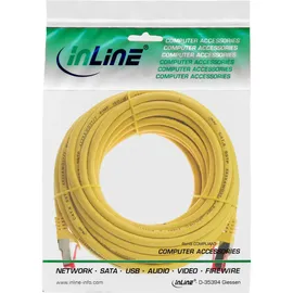 InLine InLine® Patchkabel, S/FTP (PiMf), Cat.6, 250MHz, PVC, Kupfer, gelb, 20m
