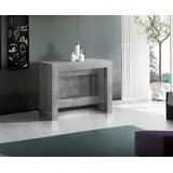 Esstisch INOSIGN "Praktika, Küchentisch, Wohnzimmertisch, Speisetisch", grau (silber beton matt), H:77cm T:51cm, Tische, Esstisch, mit Auszugsfunktion, ausziehbar von 50 cm auf 300 cm