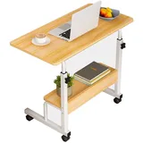 SDdPulse Laptop-Computer-Ständer, mobiler Schreibtisch, mobiler Laptop-Schreibtisch, höhenverstellbar, Rolltisch, Laptop-Schreibtisch, Betttisch zum Essen