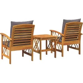 vidaXL Garten-Lounge-Set 3-tlg. braun