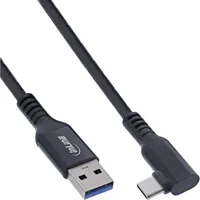 InLine USB 3.2 Gen.1 Kabel, USB-C St gewinkelt - USB-A St für VR, schwarz, 5m