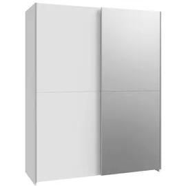 Forte Schwebetürenschrank Schach&MATT 150,1 x 190,5 x 61,2 cm Weiß