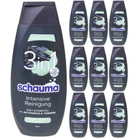 Schauma Intensive Reinigung 3in1 Shampoo Aktivkohle Tonerde antibakt. 10x400ml
