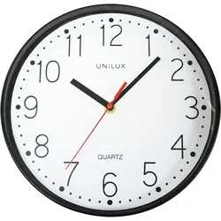 UNiLUX Wanduhr/Quarzuhr NESSY, Durchmesser: 250 mm, schwarz