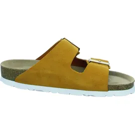 ROHDE Pantolette Velours Leder zwei Schnallen Komfortweite Alba 5590, Größe:37 EU, Farbe:Orange - Orange - 37