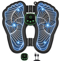 EMS Fussmassagegerät, Intelligente Massagematte mit 8 Modi 19 Einstellbare Frequenzen für die Durchblutung Muskelschmerzen, EMS Fußmassagegerät, USB Tragbare Foot Massager