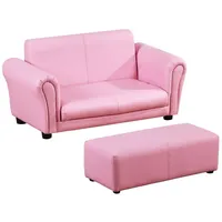 Homcom Kindersofa mit Hocker rosa