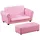 Homcom Kindersofa mit Hocker rosa