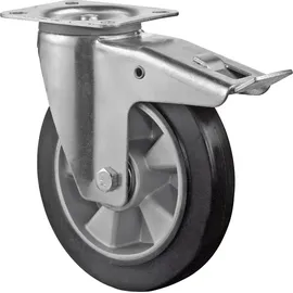 ede - bs rollen Lenkrolle 200mm L420.B80 Platte,Elast.schw.KL,FestL420.B80.200