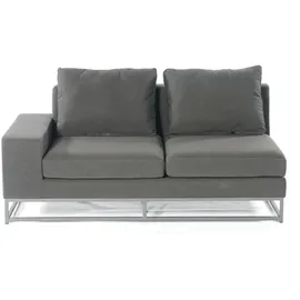 SonnenPartner 5-teilige Lounge-Sitzgruppe Unique Aluminium mit Kissen anthrazit Loungesitzgruppe Sunbrella