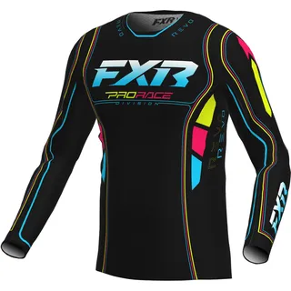 FXR Revo Velocity MX Jersey, schwarz-blau-gelb, Größe L