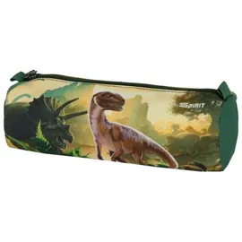 Spirit Spirit® Smart Light Schulranzen Set 5teilig T-Rex, Dino mit Magnet Schloss + braun, 5-teiliges