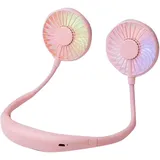 Doppelter Nackenventilator, Zum Aufhängen, Usb-anschluss, Mini-led-beleuchtung, Aromatherapie