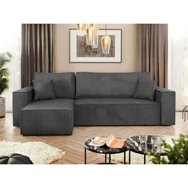 Mirjan24 Ecksofa Dunkelgrau, Textil, 5-Sitzer, L-Form,L-Form, 244x145 cm, Wohnzimmer, Sofas & Couches, Wohnlandschaften, Ecksofas