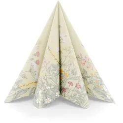 Airlaid Serviette Aurelia, 40 x 40 cm, 50 Stück - Mank - Blumenwiese Floral Blumen Wildblumen