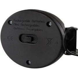 Spetebo Doppel Windrad Metall Ø 23 cm mit Solar LED Glaskugel 1 St. braun
