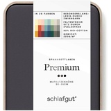 SCHLAFGUT Premium Baumwolle 120 x 200 - 130 x 220 cm gray deep