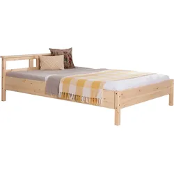 Futonbett TICAA "Merci", beige (kiefer massiv natur), B:147,6cm, Betten, Einzelbett, aus Kiefer Massivholz, inkl. Rollrost