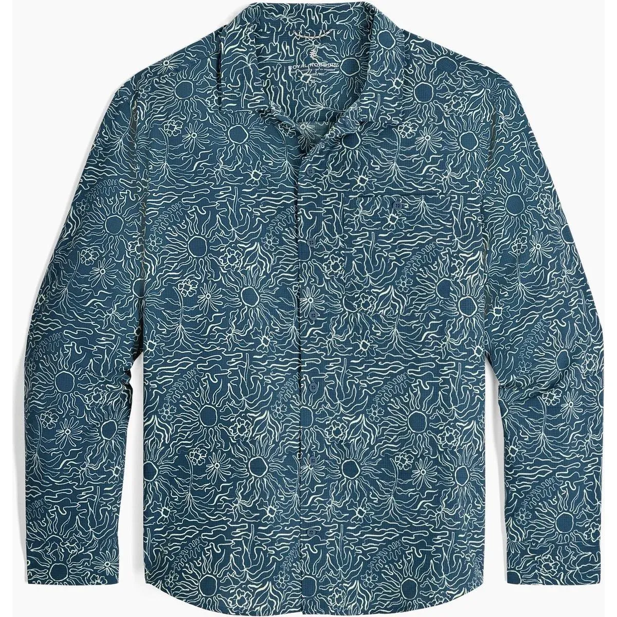 Royal Robbins M Salathe Sun Shirt Long Sleeve orion blue solar pt (142) L