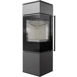 Kaminofen kratki REN S low 1,36 m schwarz 7 kW Seitenscheibe links Bauart A1
