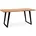 Schreibtisch Massivholz Baumkante U-Gestell Handarbeit ATOLL Goldbraun-Schwarz 180x90x76