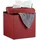 Relaxdays Sitzhocker Kunstleder 38 x 38 x 38 cm Dunkelrot