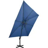 vidaXL Ampelschirm mit Lüftung 300 x 300 cm azurblau