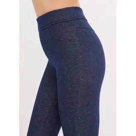 bonprix Thermoleggings BONPRIX "Thermo Leggings in Jeansoptik", Damen, Gr. 52/54 (XXL), N-Gr, blau (blau meliert), Obermaterial: 95% Polyester, 5% Elasthan, Hosen, aus Polyester, wärmend, mit Elasthan-Anteil, in Jeansoptik