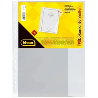 IDENA 376037, - Dokumentenhülle DIN A4, 10 Stück