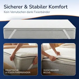 MSS e.K. Komfortschaum Matratzentopper 140 x 190 cm weiß