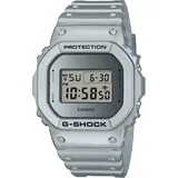 Casio Unisex Quartz Armbanduhr, 49.00mm Gehäusegröße mit Silber digital Zifferblatt und Silber Plastic/Resin Strap Armband DW-5600FF-8ER