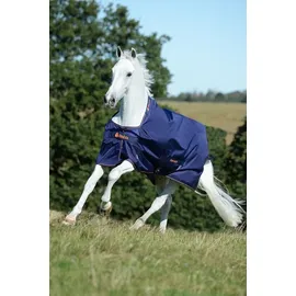 Bucas Therapy Turnout Regendecke 50g 140 cm Navy/Orange