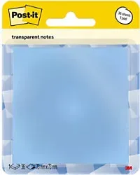 Post-it-Haftnotizen Quadratisch 95,25 x 8,89 mm Transparent Pastellblau